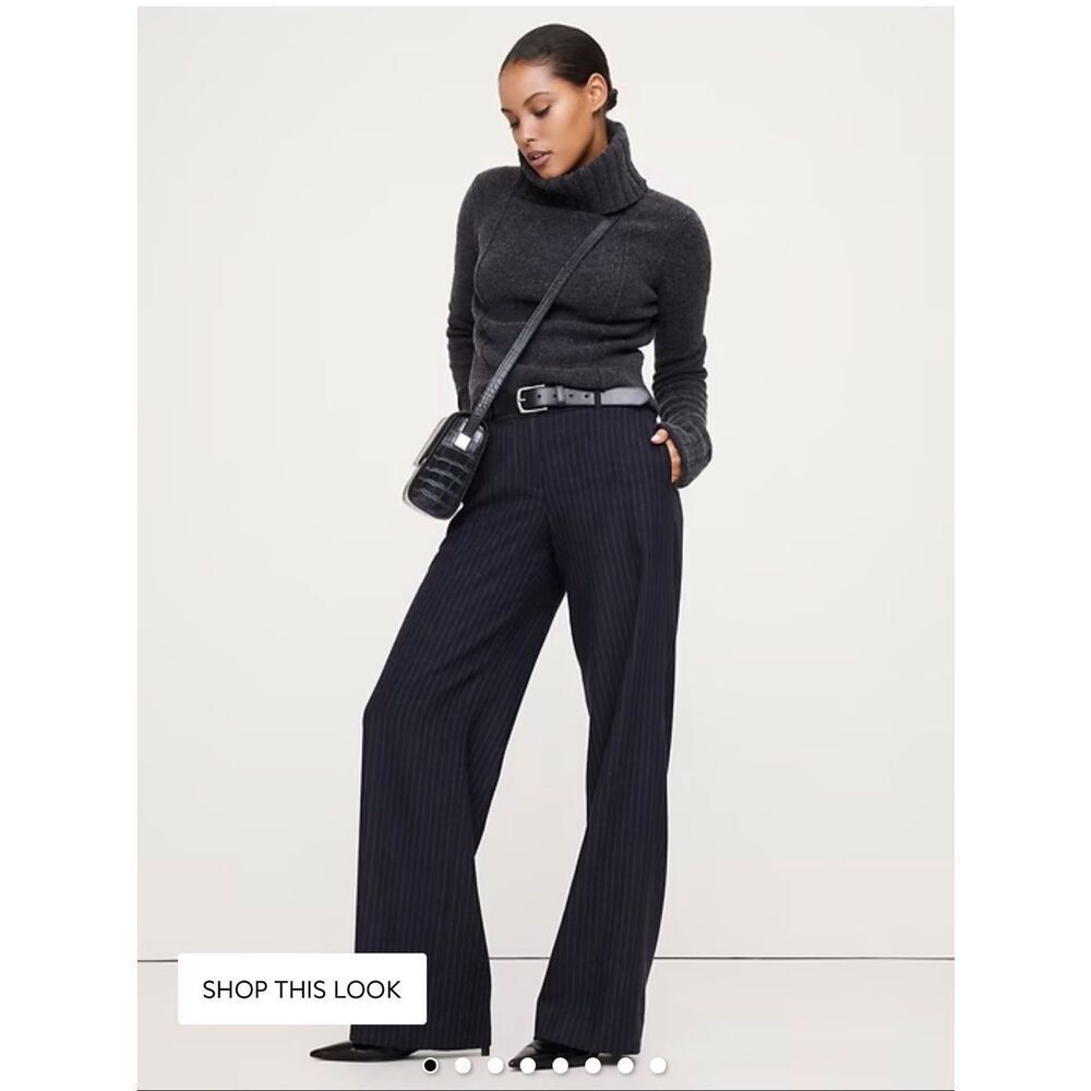 Banana Republic The Everyday Wide-Leg Pant In Flannel S Petite